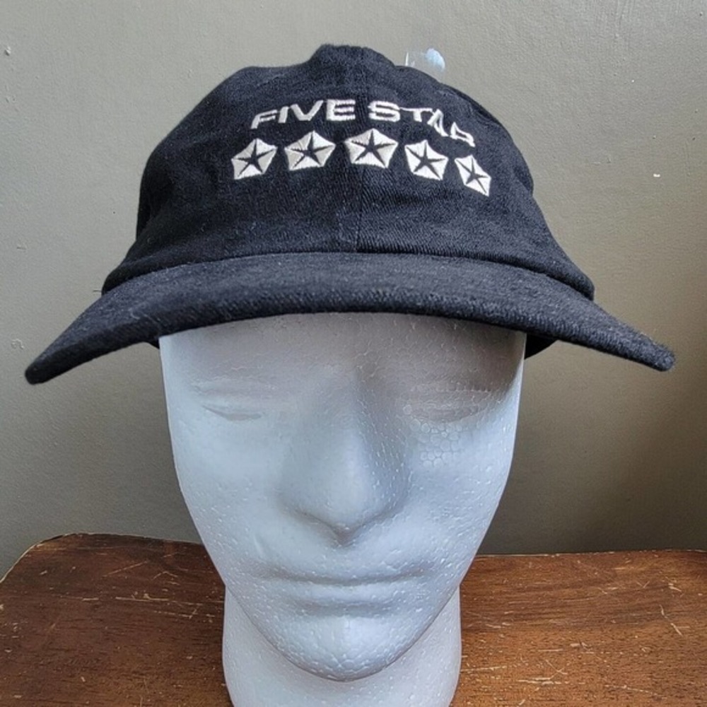 Chrysler Five Star Mens Hat Adjustable Strapback Black Baseball Dad‎ Cap